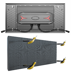 I-OFM Series Ukufinyelela kwangaphandle kwangaphandle 2ftx1ft IP68 ukukhanya okuphezulu kwe-Modular Led yekhabhinethi isekela u-90° udonga lwevidiyo olunezinsimbi kanye nekhiyubhu ye-LED